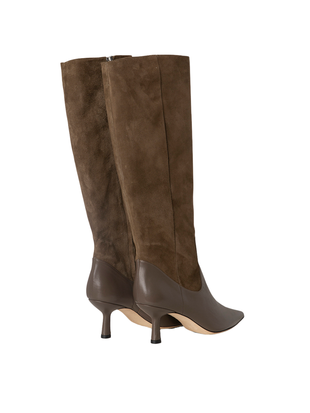 Brun Custommade Ally Boot I Mocka &amp; Slät Läder