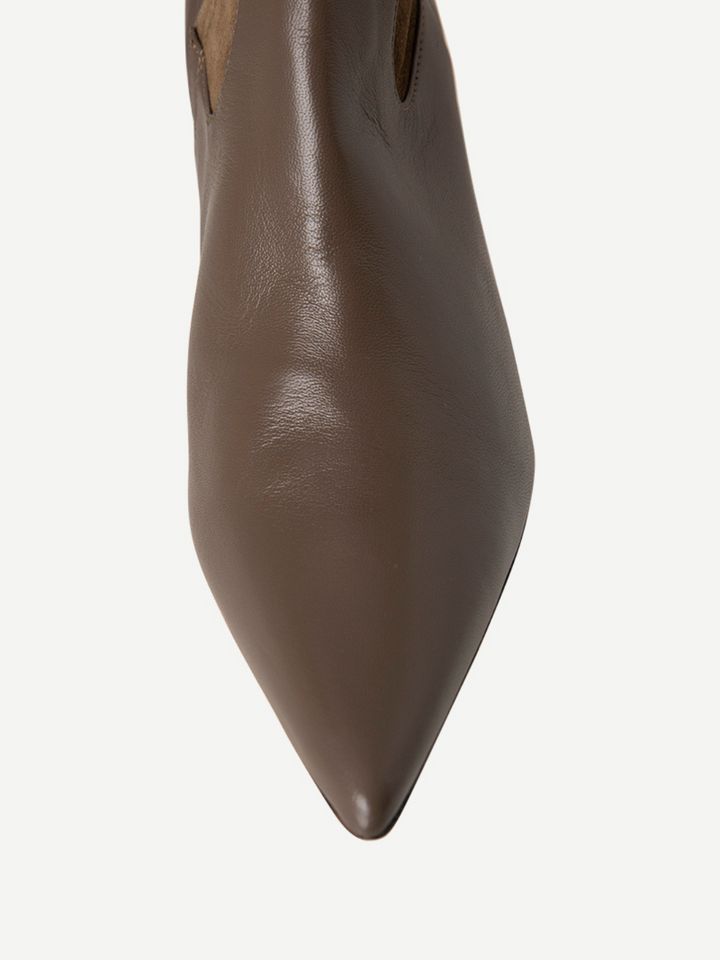 Brun Custommade Ally Boot I Mocka &amp; Slät Läder