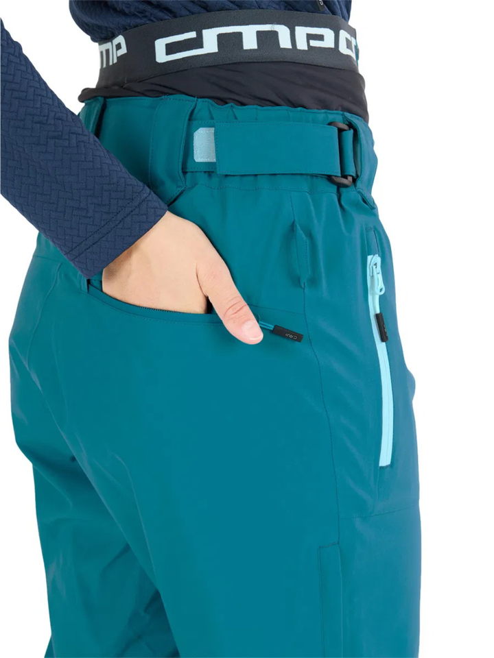 CMP turkis Unlimitech dame skibukser. Materialet er 100% polyester