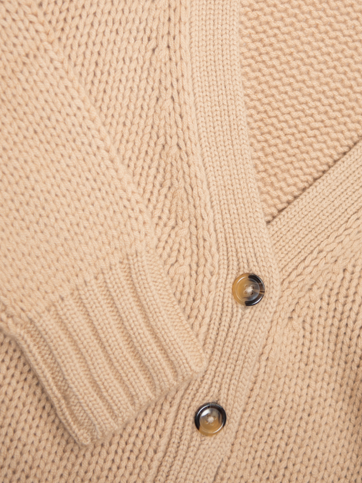 Camel Nora Moonbeam Cashmere Cardigan