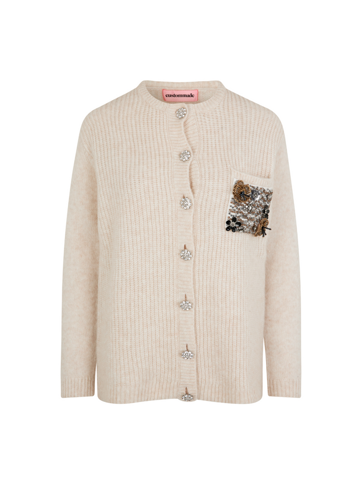 Cream Custommade Valarie Knit Cardigan By Numbers