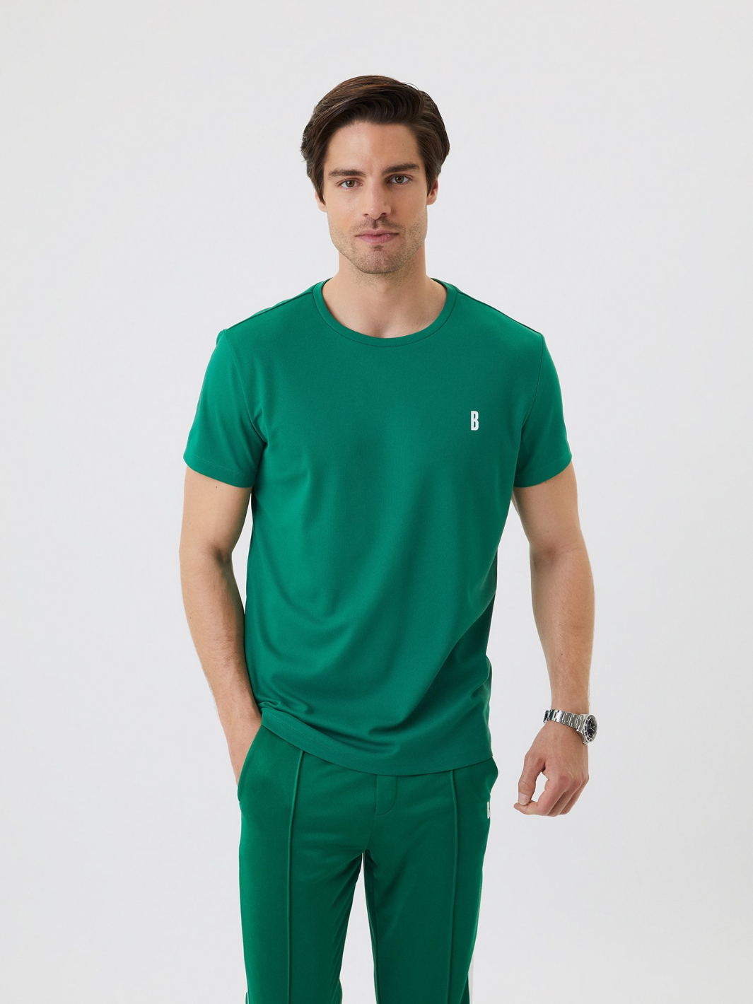 Grön Björn Borg Performance Stripe T-Shirt