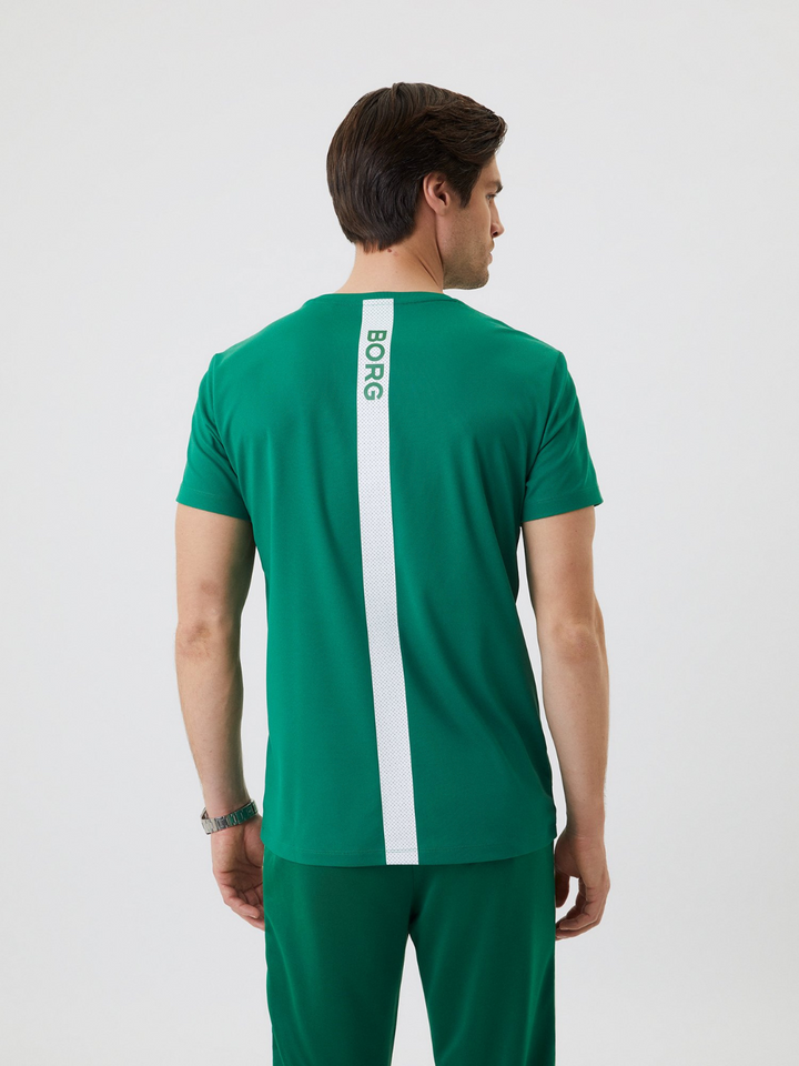 Grön Björn Borg Performance Stripe T-Shirt