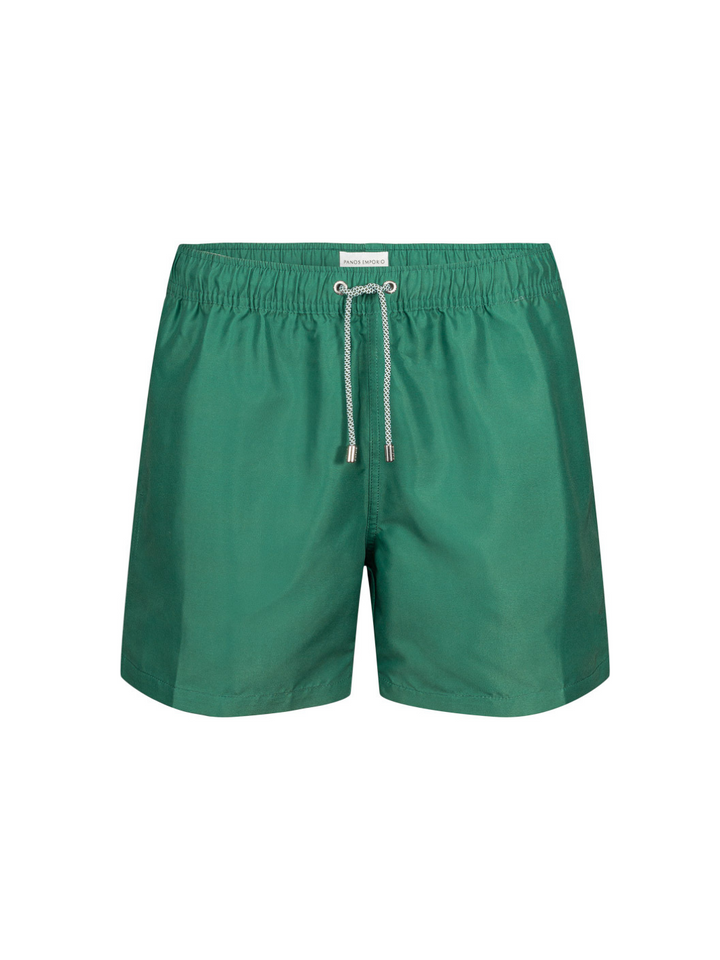 Grön solid Panos Emporio Classic badshorts för män