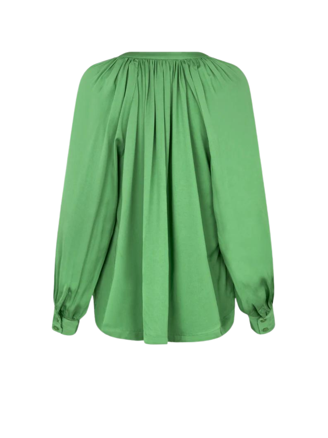 Grön andra kvinnliga draperade tunikablus