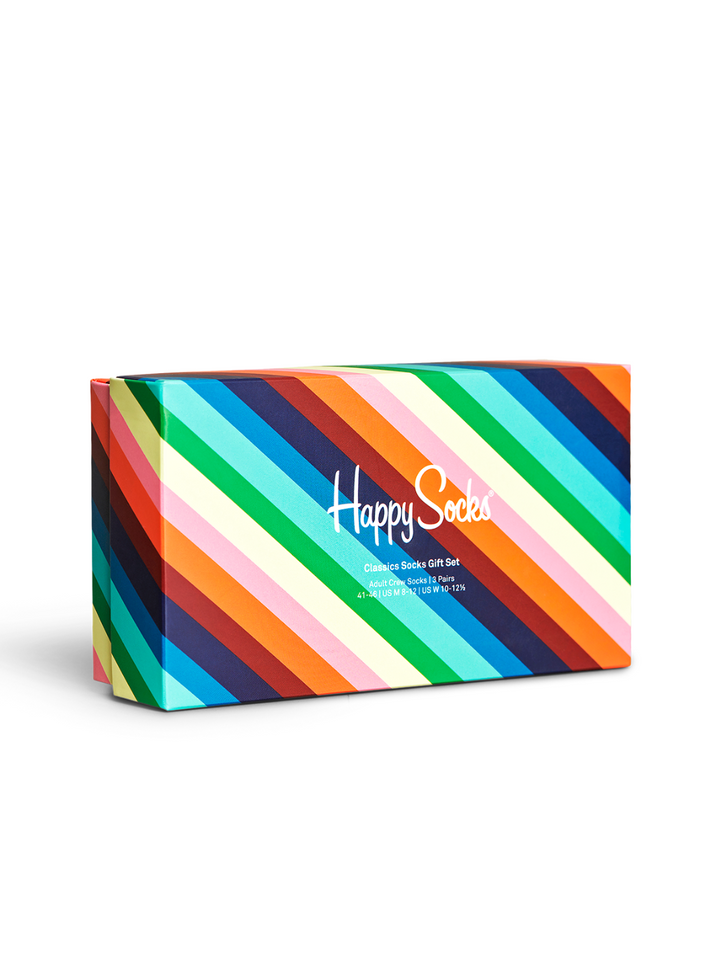 Happy Socks 3-pack Classic Sock Presentbox för män och kvinnor