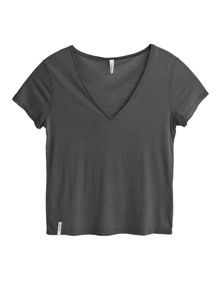 Icôn Basic Oversize T-shirt med V-ringad dam