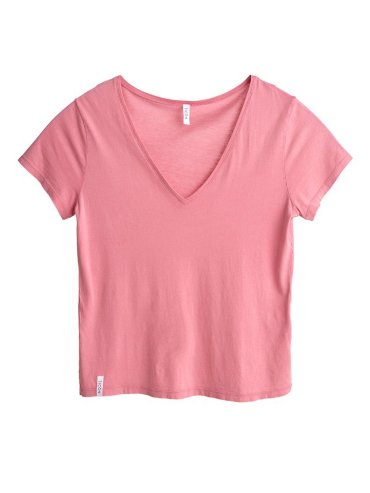 Icôn Basic Oversize T-shirt med V-ringad dam