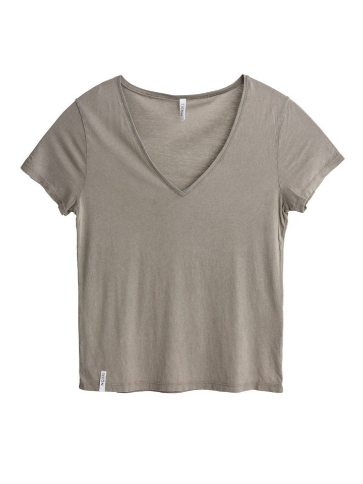 Icôn Basic Oversize T-shirt med V-ringad dam