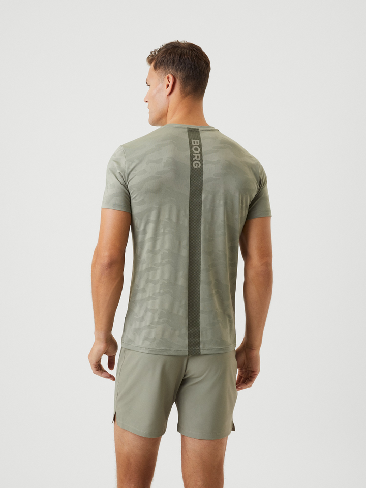 Kaki Björn Borg Camo Performance T-shirt