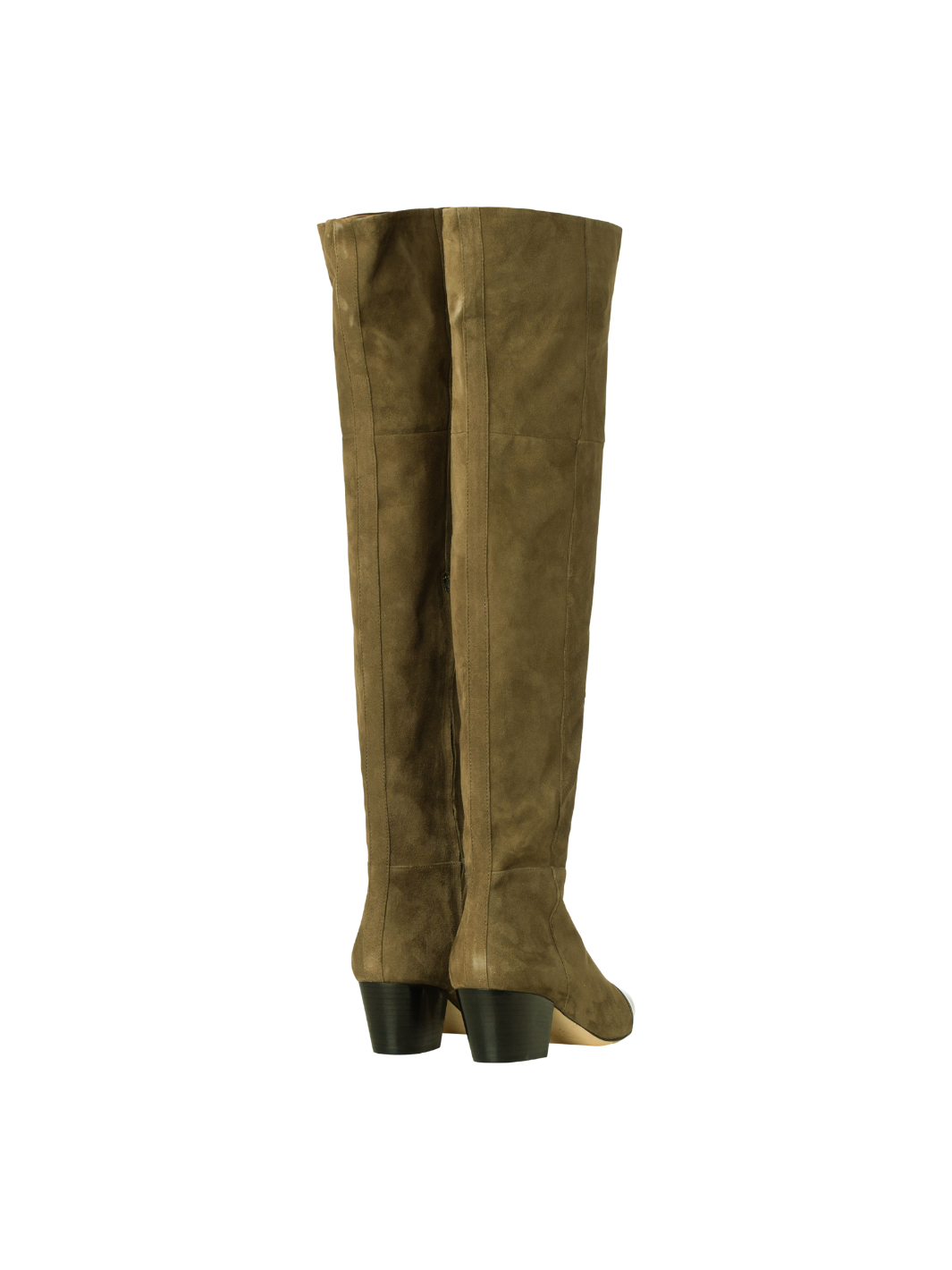 Khaki Lång Custommade Adonna Boot I Mocka