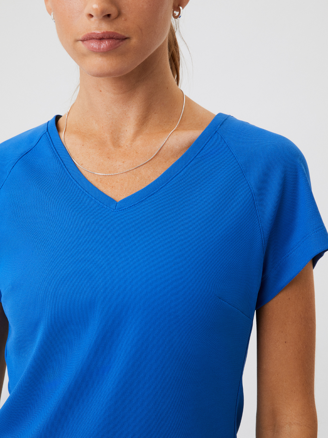 Koboltblå Björn Borg Performance T-shirt med V-ringad dam