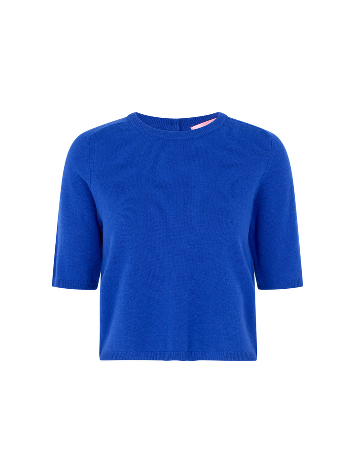 Koboltblå knapp genom mes Custommade Cashmere Stick