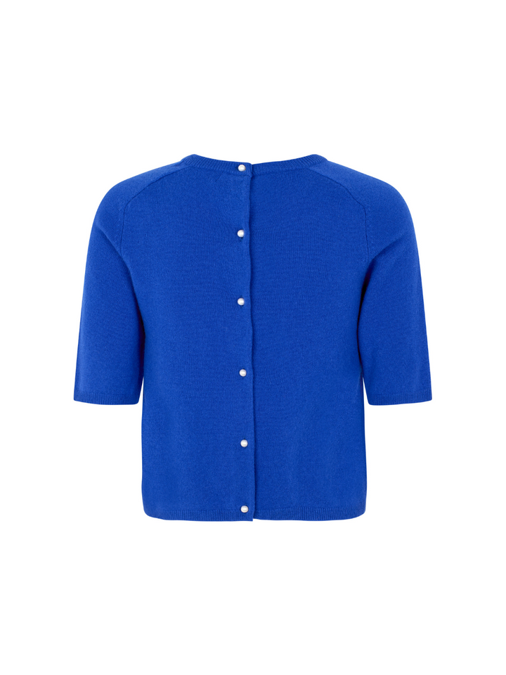 Koboltblå knapp genom mes Custommade Cashmere Stick