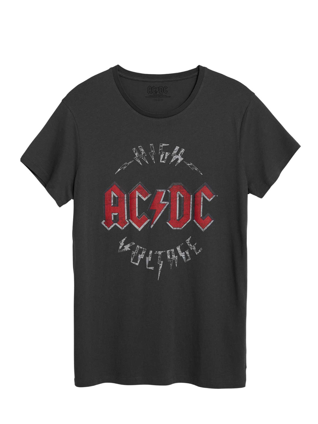 Charcoal Icôn AC/DC högspännings-T-shirt för kvinnor