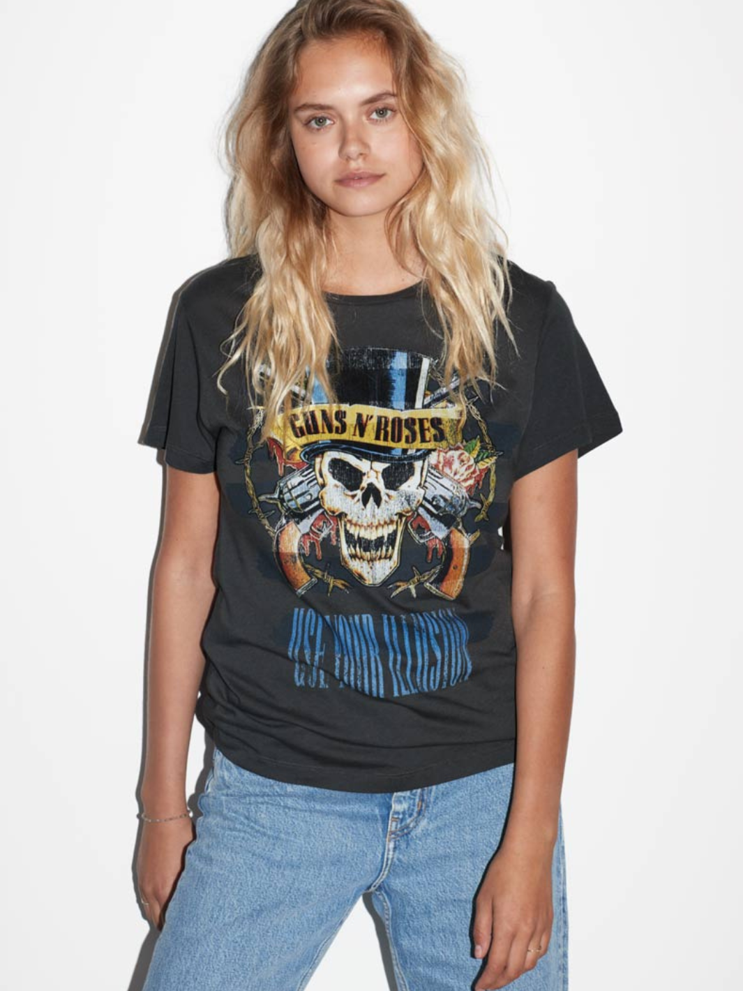Charcoal Icôn Dam Guns N' Roses Skull T-shirt