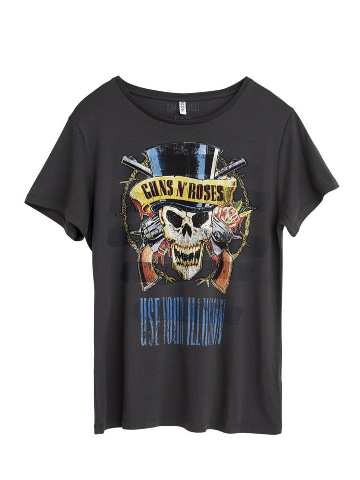 Charcoal Icôn Dam Guns N' Roses Skull T-shirt