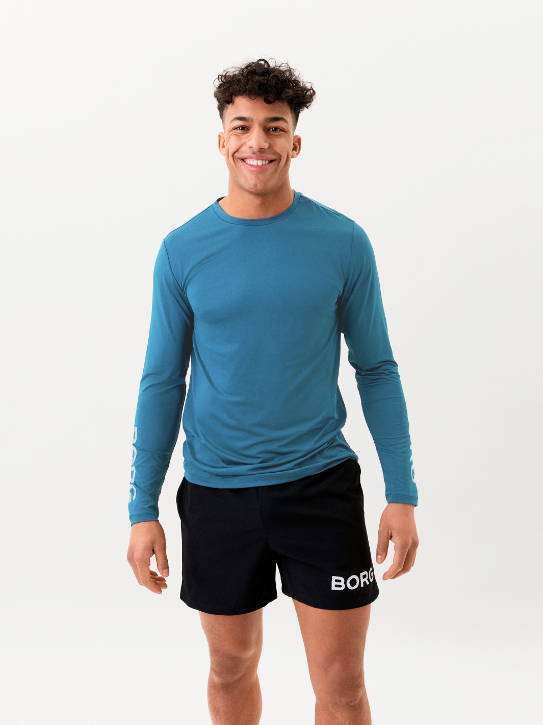Petrolfärgad långärmad Björn Borg Performance T-shirt