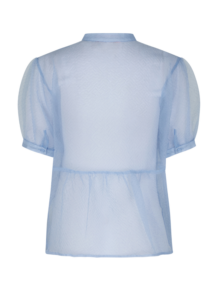 Ljusblå Cam Transparent Custommade Skjortblus