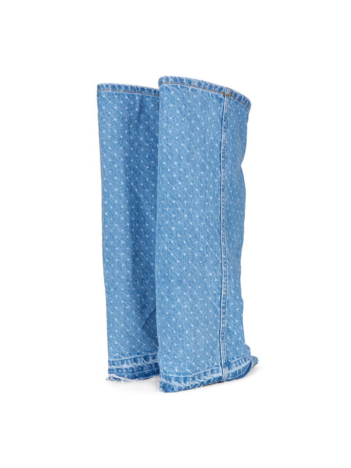 Ljusblå Polka Dot Anie Custommade Denim Boot