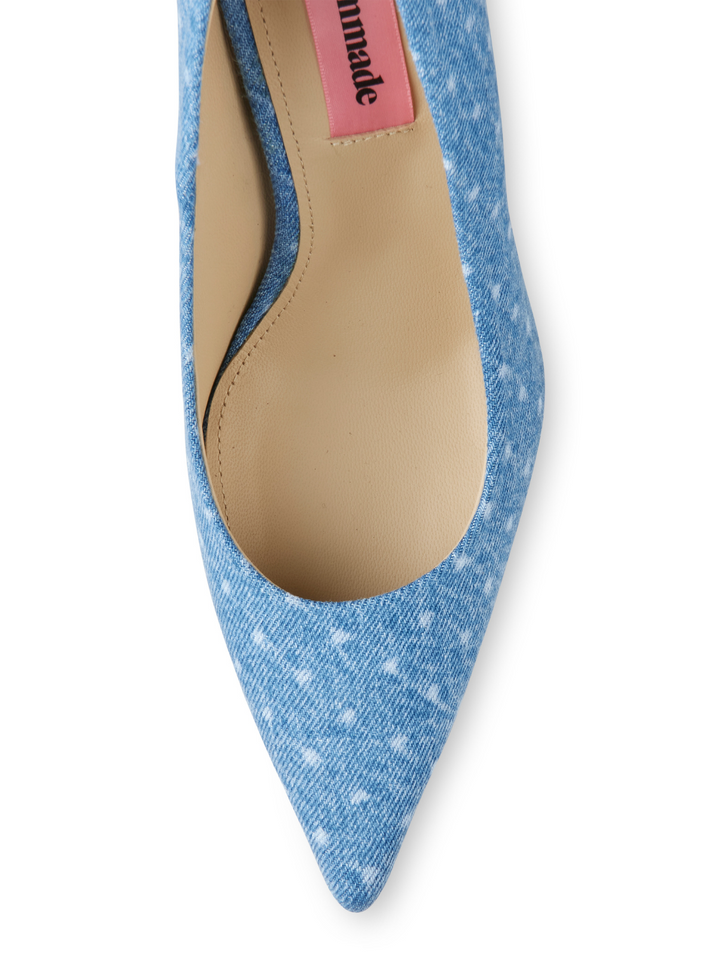Ljusblå Polka Dot Denim Custommade Aljo Styled