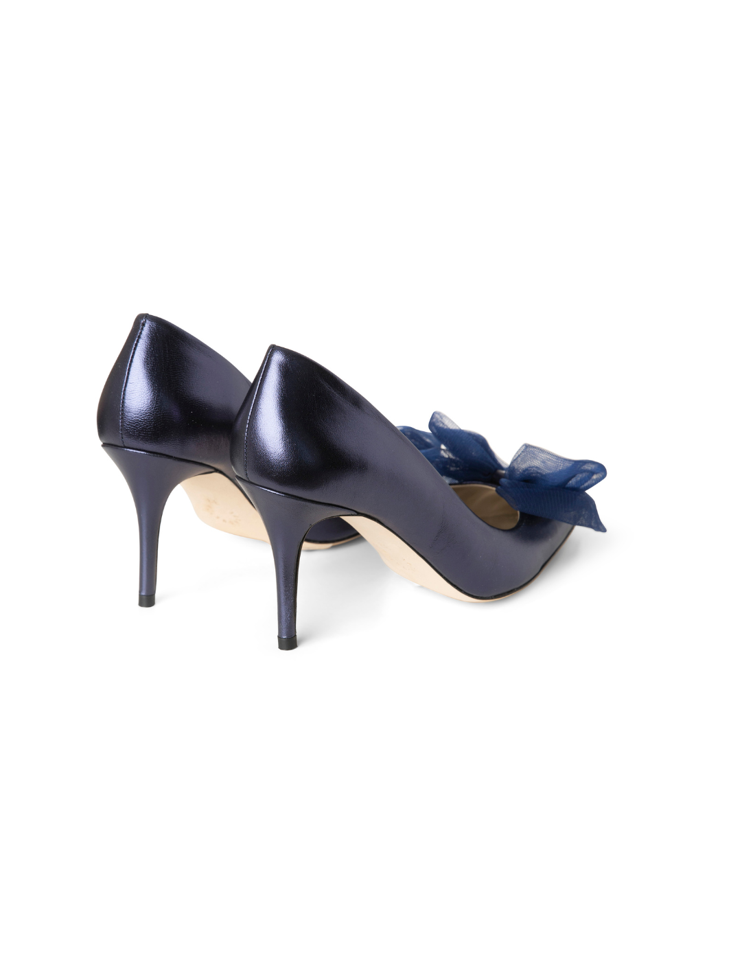 Metallic Blue Custommade Aljo Styled Med Tulle Rosett
