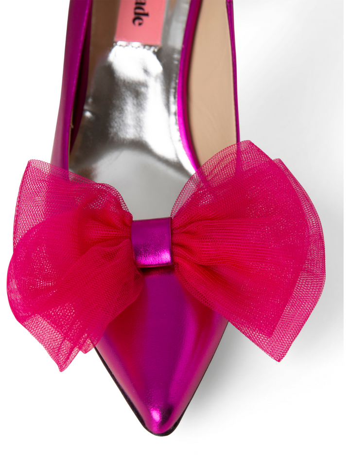 Metallic Rosa Custommade Aljo Styled Med Tulle Rosett