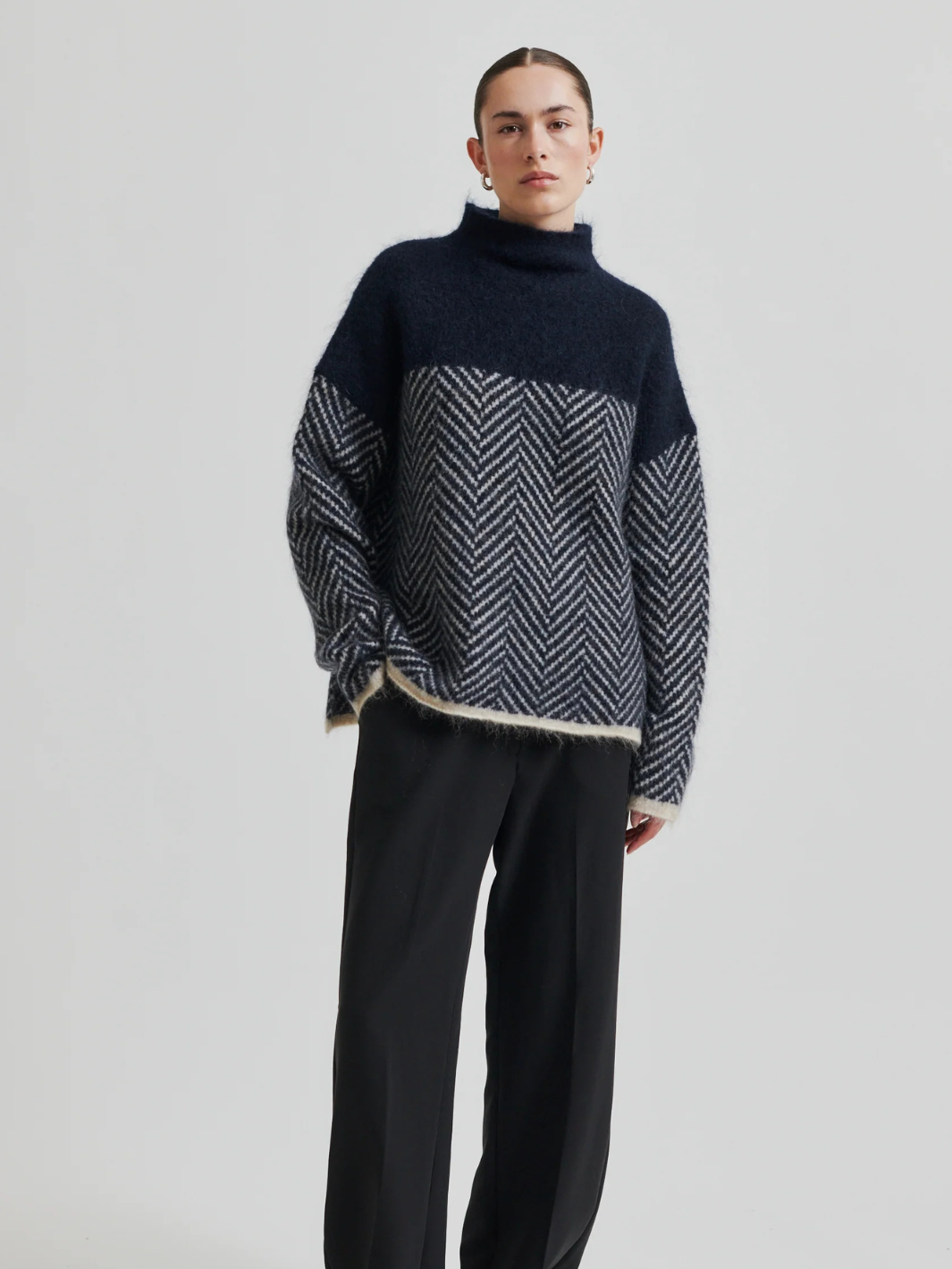 Mörkblå - Offwhite Second Female Herrin Knit