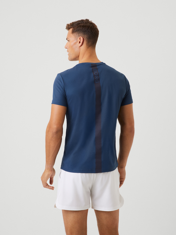 Mörkblå Björn Borg Performance Stripe T-shirt