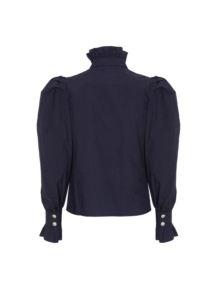 Mörkblå Brandy Custommade Skjortblus