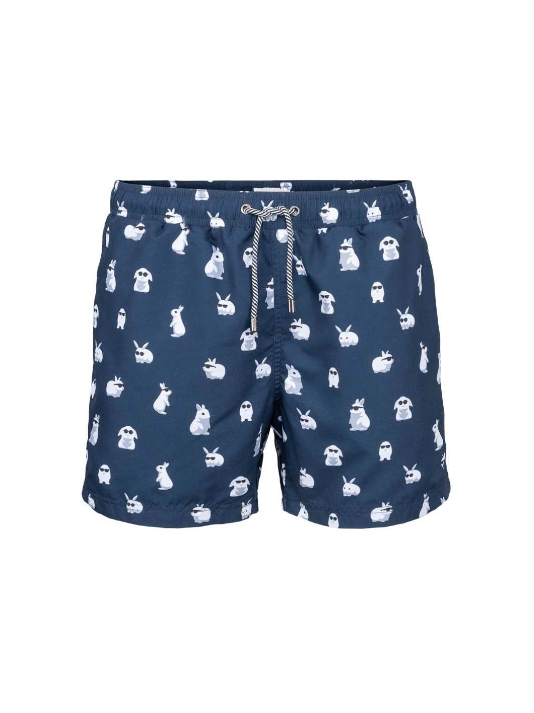 Mörkblå Panos Emporio badshorts för män med kanin