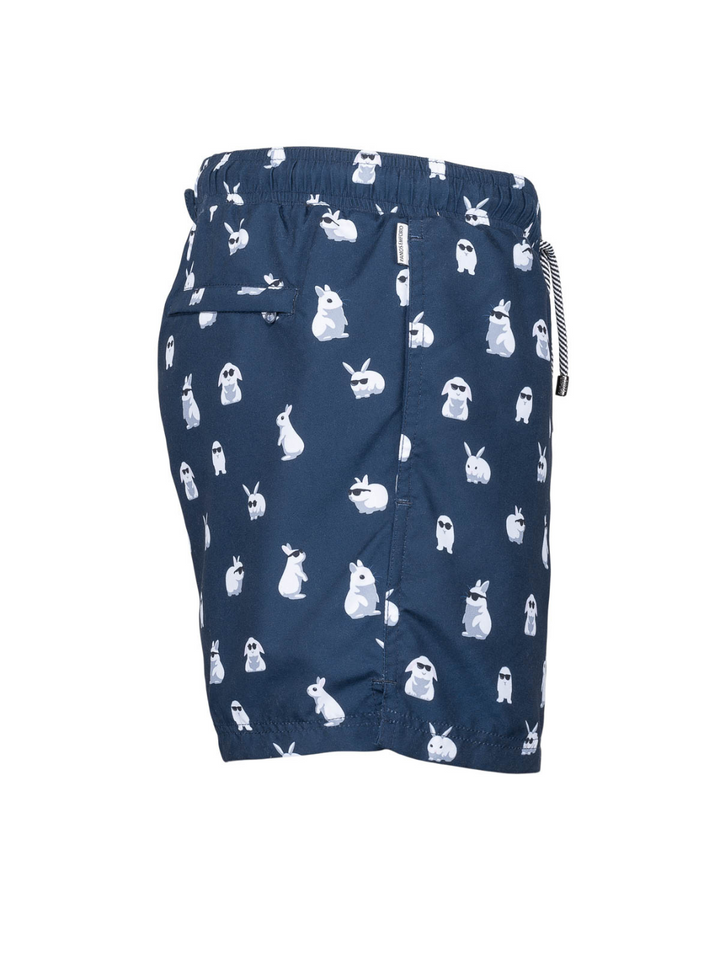 Mörkblå Panos Emporio badshorts för män med kanin