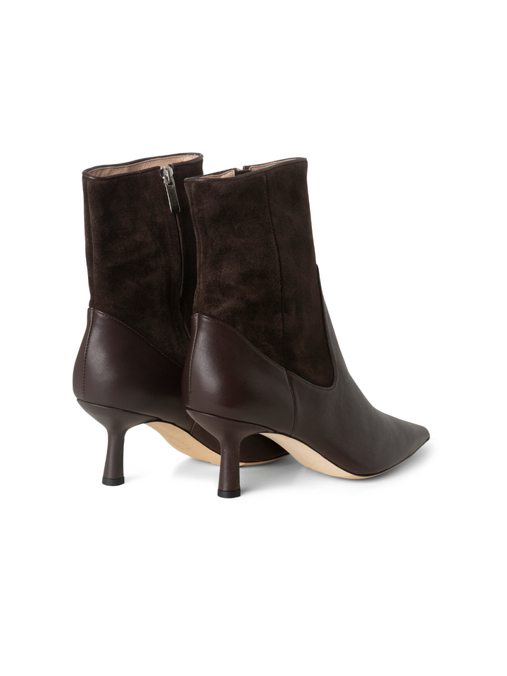 Mörkbrun Custommade Avelo Boot i mocka &amp; läder