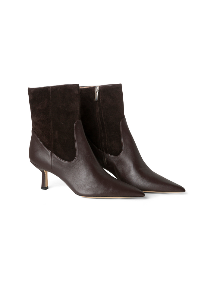 Mörkbrun Custommade Avelo Boot i mocka &amp; läder