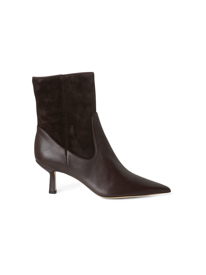 Mörkbrun Custommade Avelo Boot i mocka &amp; läder