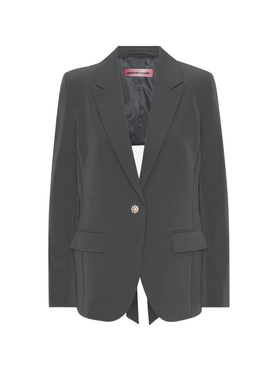 Mörkgrå Georgette Custommade Blazer