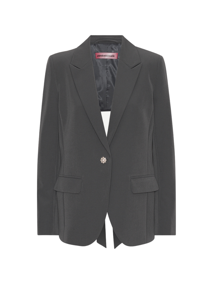 Mörkgrå Georgette Custommade Blazer