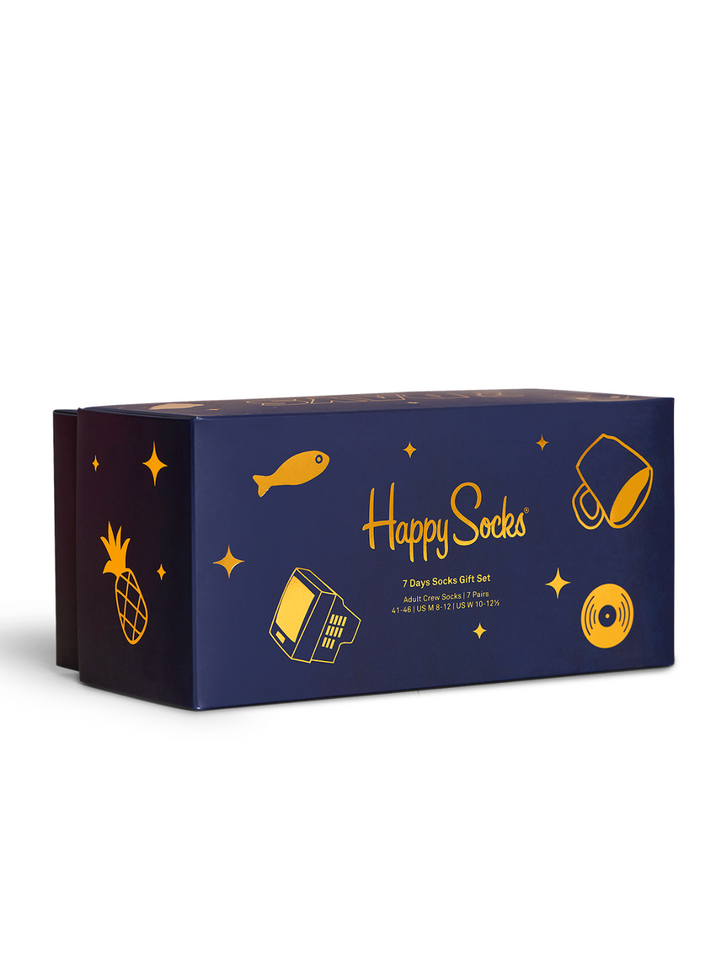 Multicolor Happy Socks 7-dagars presentförpackning för honom