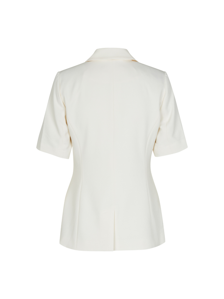 Offwhite dubbelknäppt fransad Custommade Blazer