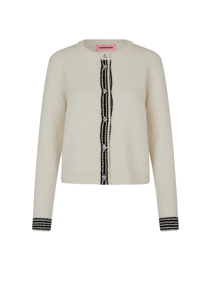 Offwhite Valencia Custommade Stickatd Cardigan