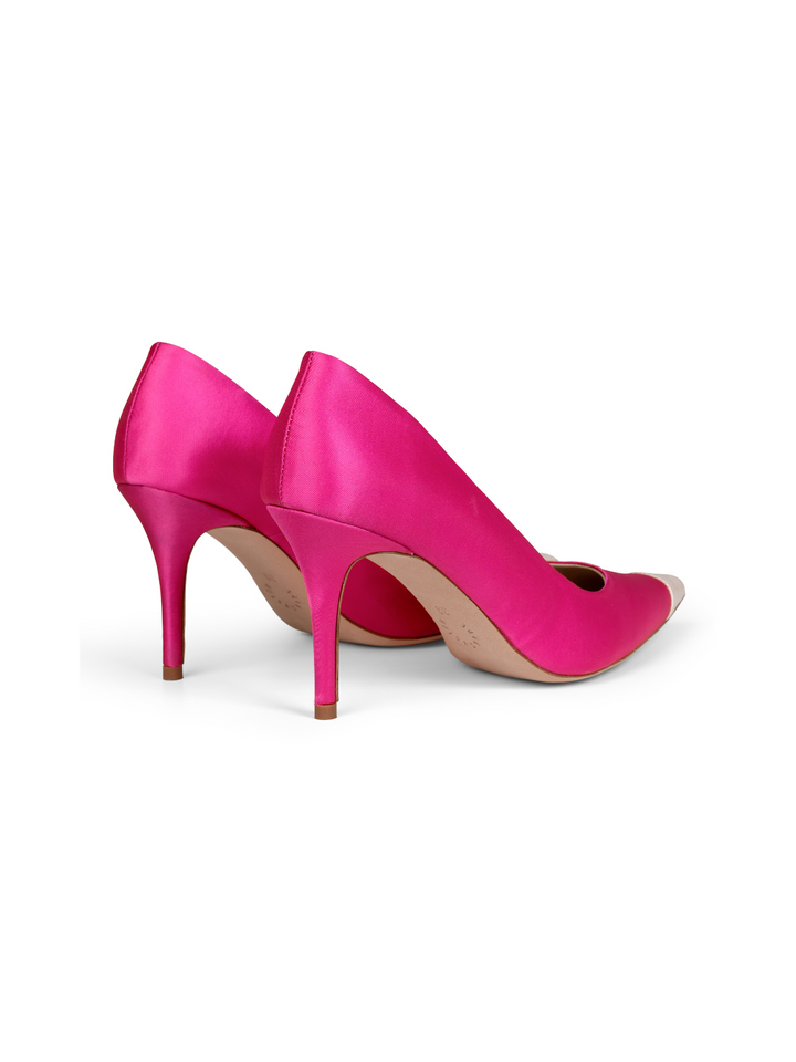Rosa Custommade Aljo Satin Styled Med Vit Lack