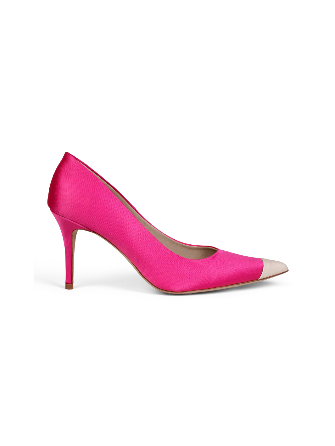 Rosa Custommade Aljo Satin Styled Med Vit Lack
