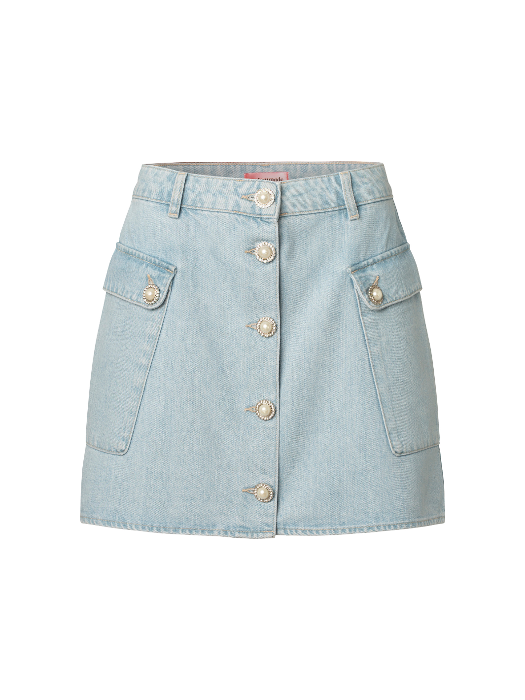 Riana Custommade kjol tillverkad i ljus denim