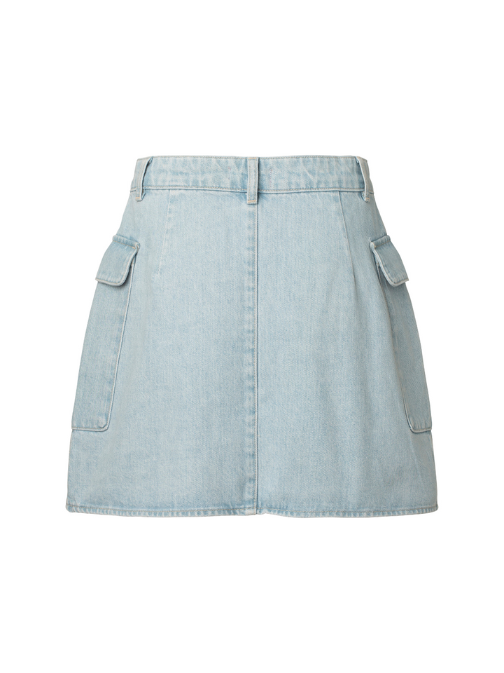 Riana Custommade kjol tillverkad i ljus denim
