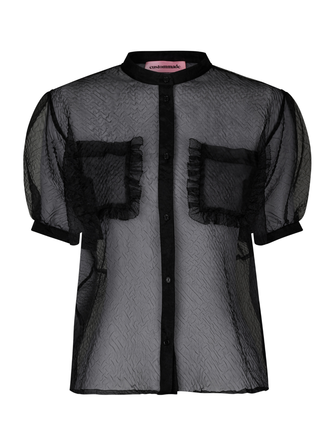 Black Cam Transparent Custommade Skjortblus