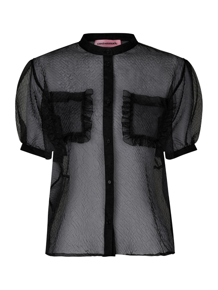 Black Cam Transparent Custommade Skjortblus