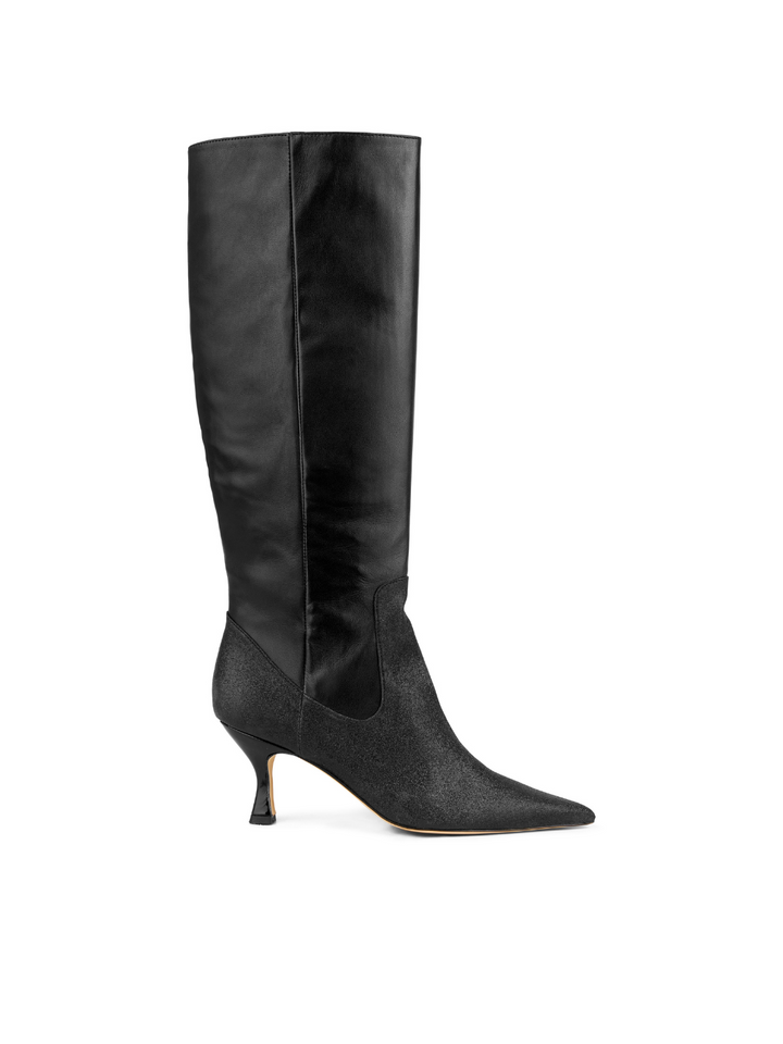 Svart Custommade Ally Boot i slätt läder