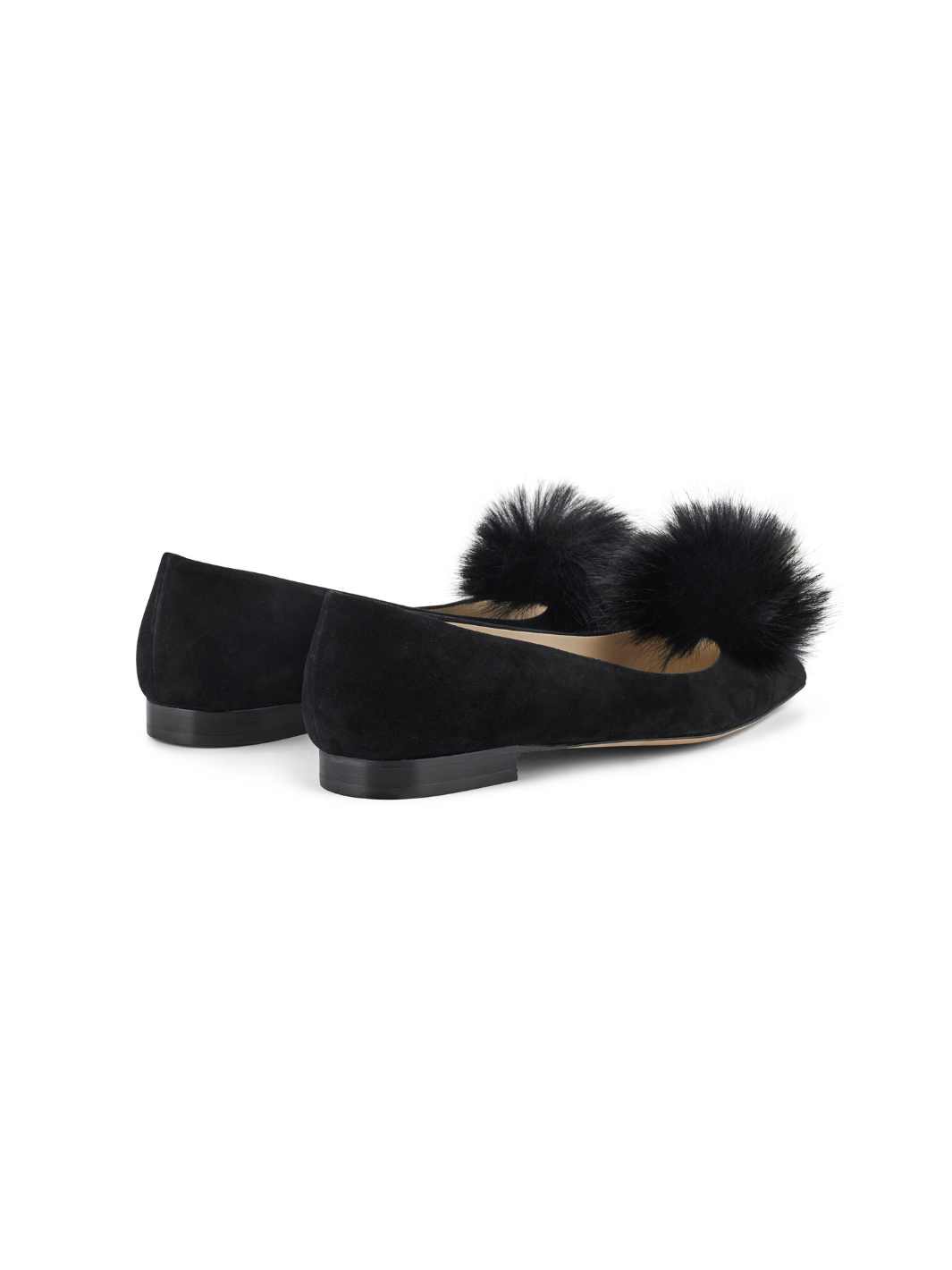 Svart Custommade Annabella ballerina i mocka