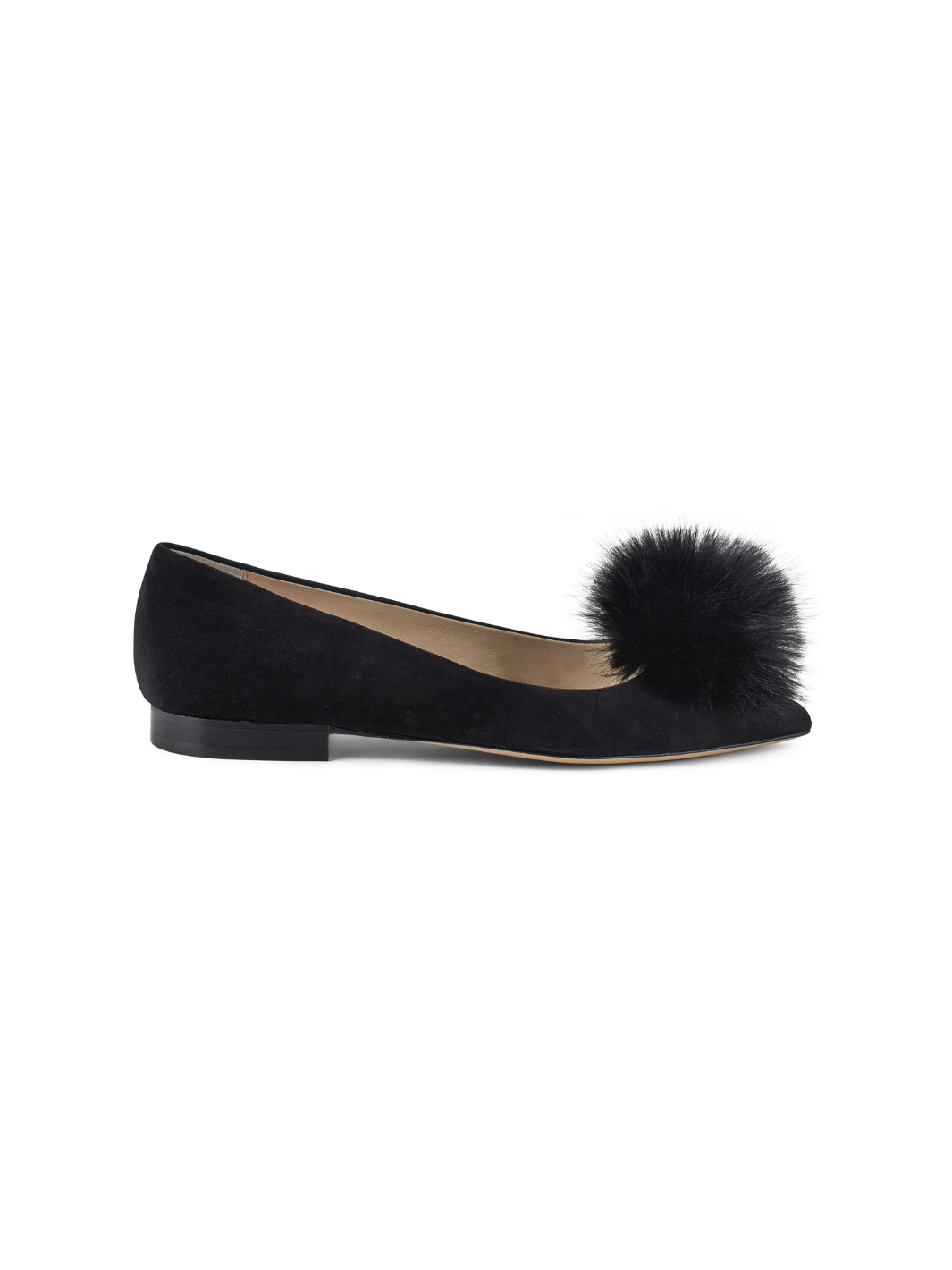 Svart Custommade Annabella ballerina i mocka