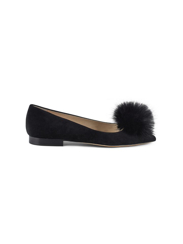 Svart Custommade Annabella ballerina i mocka